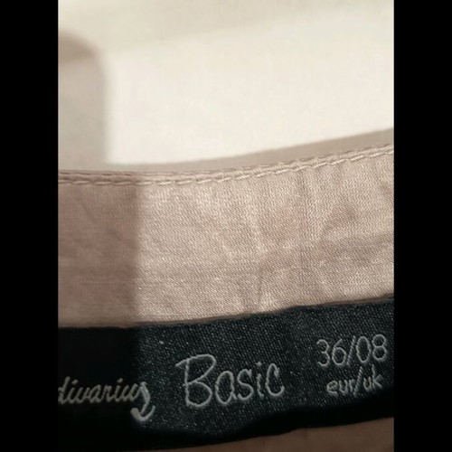 Stradivarius satin pants like new, gray and beige, size S