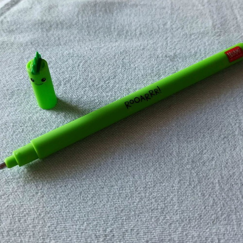 Legami Dino Gel Pen Green, New, Erasable 0.7 mm