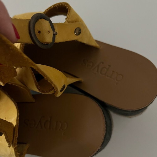 Arpyes sandals used, size 40, yellow suede