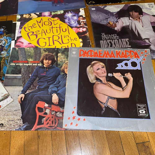 Rare record covers used, Vissi, Nostradamos, Michael Jackson, Prince, Paschalis, Rafaella Karra