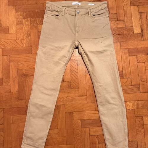 Mango beige pants size M like new, elastic legs