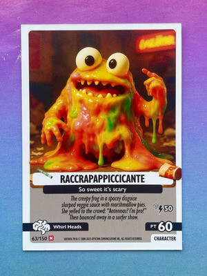 Raccrapappiccicante #63 Italian Brainrot Psychedelic Universe card new