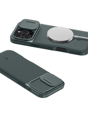 Spigen Optik Armor MagFit Back Cover σιλικόνης 2mm Abyss Green για iPhone 16 Pro Max καινούργιο