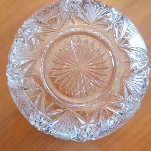 Vintage Bohemian Crystal Bowl / Fruit Bowl, like new