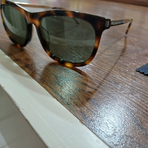 Saint Laurent unisex sunglasses like new, brown and gold