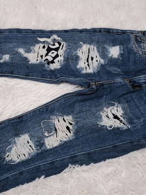 Boys' jeans used, size 4, blue, set of 2