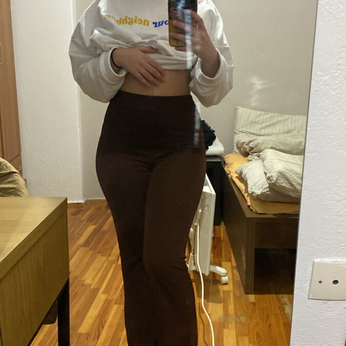Brown elastic flare pants Arena like new, size S
