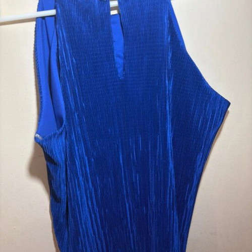 Sleeveless blouse new, blue, size XL