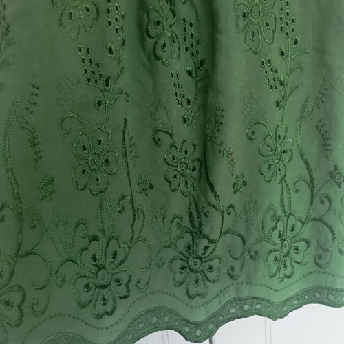 Women's green lace blend blouse one size like new