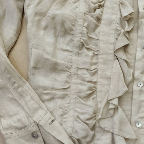 Anna Riska linen shirt 100% beige like new, size S