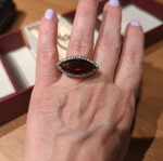 oval shaped earrings & rings