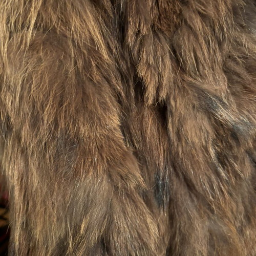 Natural fur coat like new, size XL, beige