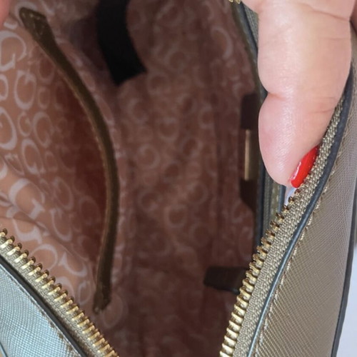 Guess crossbody bag with gold chains, olive green