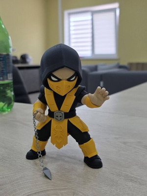 Chibi Mortal Kombat Scorpion 15 cm 3D print figure