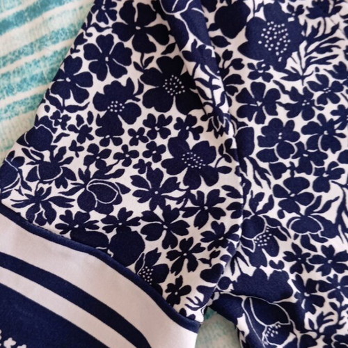 Dress size S 36 like new, white and blue