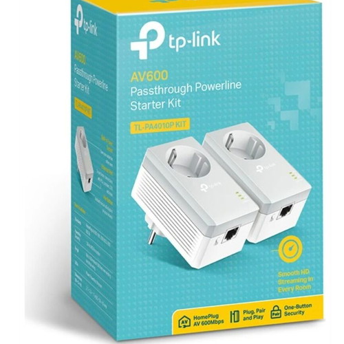 Tp-Link TL-PA4010PKIT Powerline dual kit like new with Ethernet port and passthrough socket