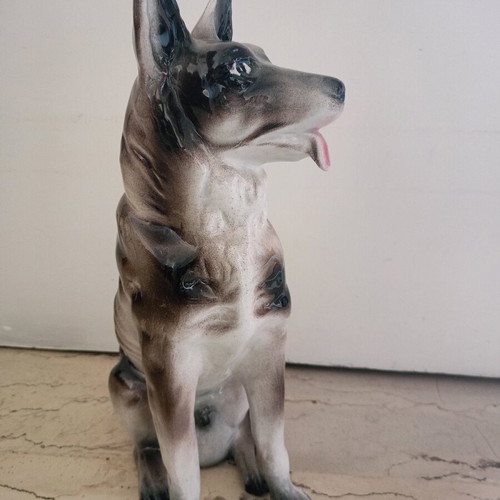 Porcelain dog like new, Dodoni mark, 1950s