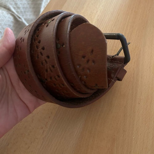 Leather boho belt used with small studs