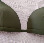 Khaki bikini set like new, medium top and small bottom