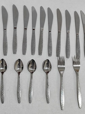 TWA Vintage Cutlery Set used, airline knives forks spoons