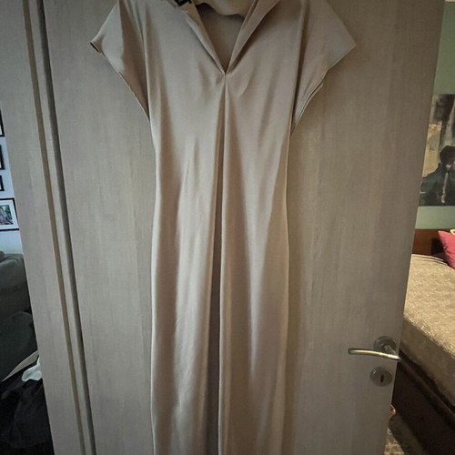 Zara satin dress medium beige like new