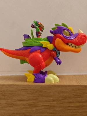 SuperThings SuperDino V-Rex dinosaur with figure like new