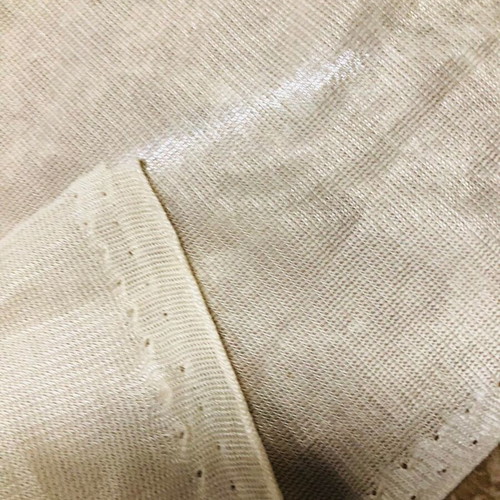 Light elastic lining fabric used, beige light color