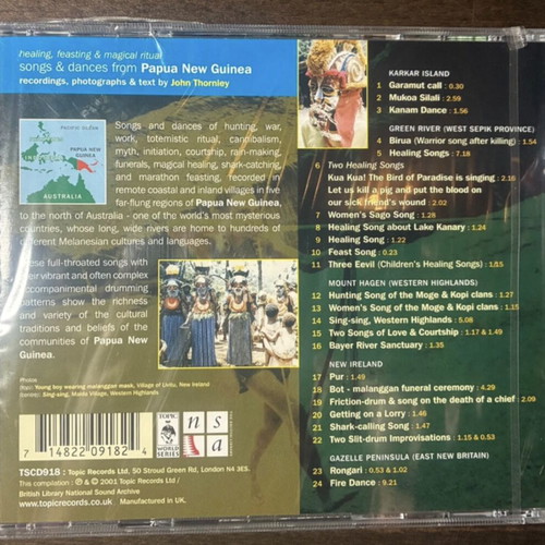 Songs & Dances from Papua New Guinea CD, Topic Records, factory sealed