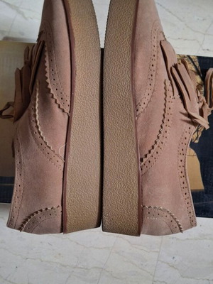 Women’s moccasins with fringes like new, beige, size 37