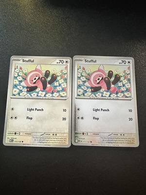 Stufful 111/132 Mega Evolution Pokemon cards, normal and reverse