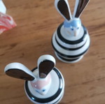 Villeroy Boch salt and pepper set used, Easter with bunny design