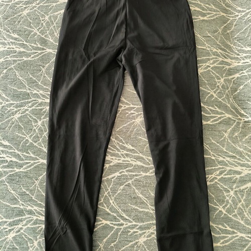 Women's sweatpants new, black with white stripes, size L/XL