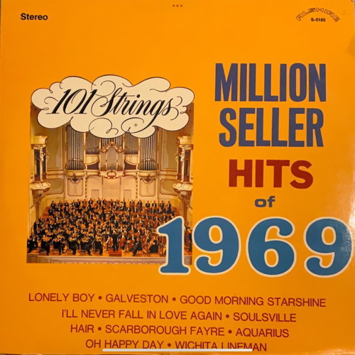 101 Strings Million Seller Hits Of 1969 LP used, pop