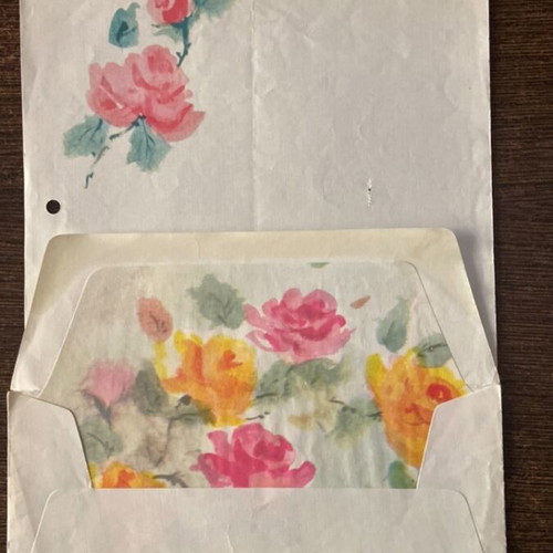 Vintage letter writing set with envelope