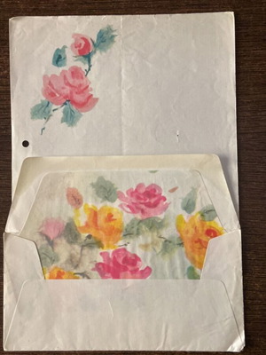 Vintage letter writing set with envelope
