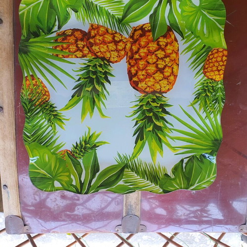 Glass serving platter like new