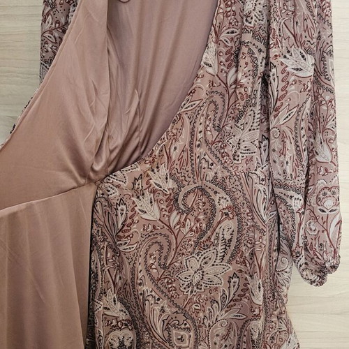 Sinsay boho mini dress, pink, size M