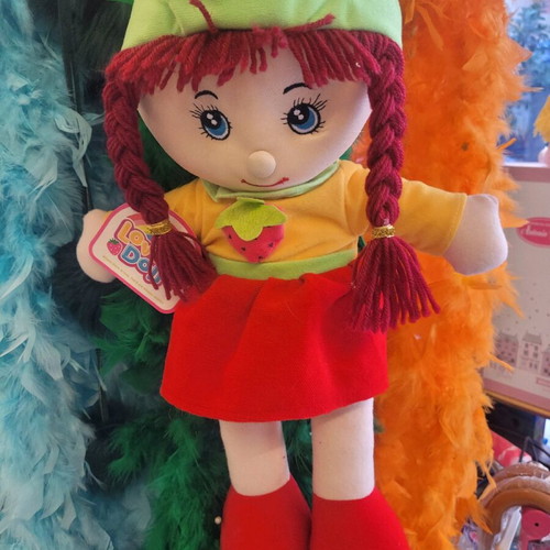 Strawberry cloth doll new, height 50 cm