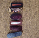 Leather hair accessories set