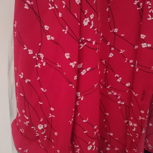 Vintage shirt with shoulder pads, like new, size L, red pink