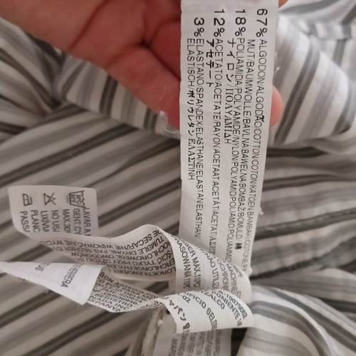 Zara Woman striped shirt, small, white and grey