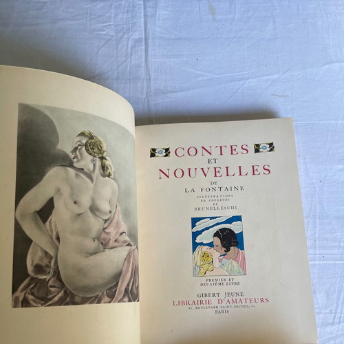 'Contes et Nouvelles' by Jean de La Fontaine, used hardcover books 1937-1938