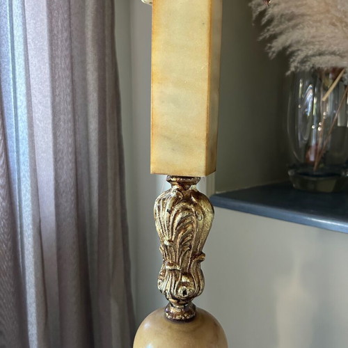 Vintage baroque floor lamp used, 1.46 m tall, three arms