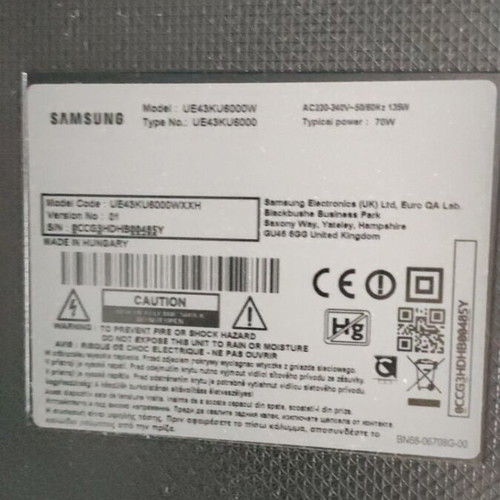 Samsung 43" TV boards used, power supply and main