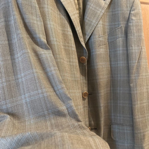 Checked jacket used, size 52, blue