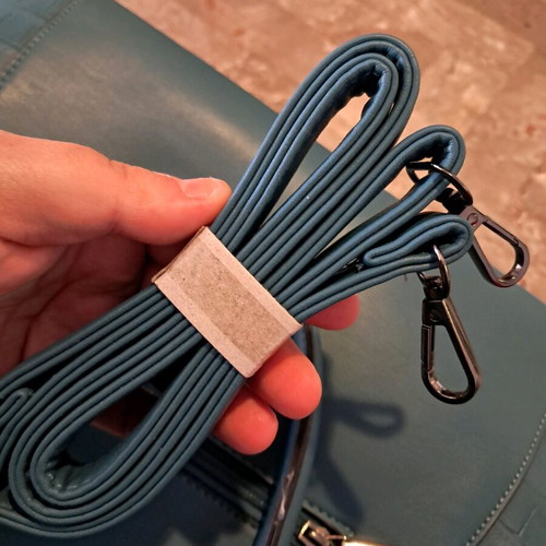 Bag to Bag Handbag Blue With Strap And Multiple Pockets New