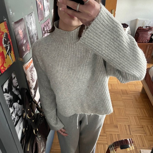 Bershka sweater like new, gray, size S