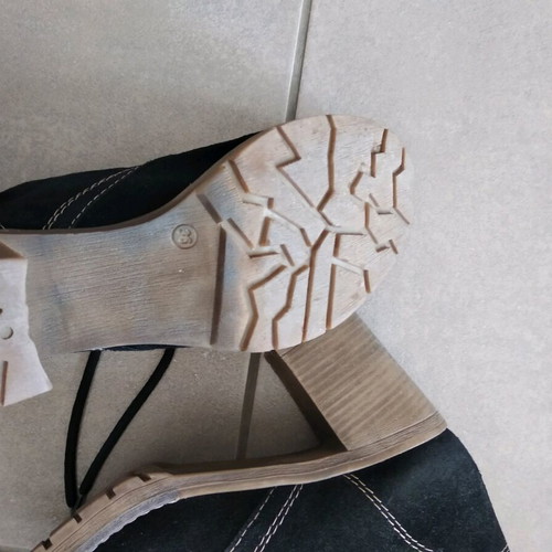 Ragazza black suede lace-up ankle boots used