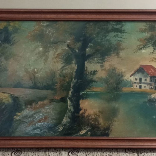 Oil painting used