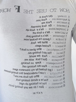 Vintage 90s T-Shirt "How to Use the F Word" Original Tourist Souvenir, Size M, White